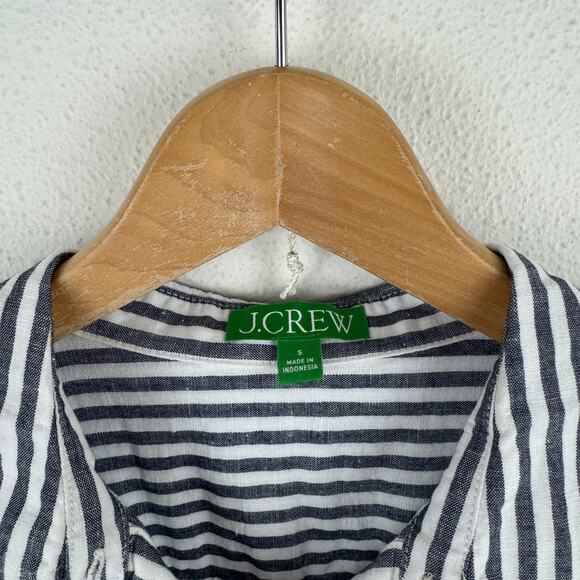 J. Crew Striped Linen-Blend Beach Shirt - Picture 3 of 4